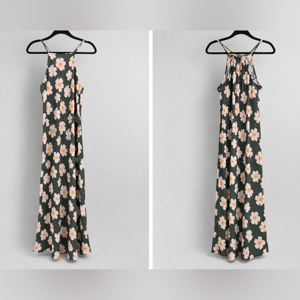 Dress Forum Floral Maxi Dress - Green and Pink